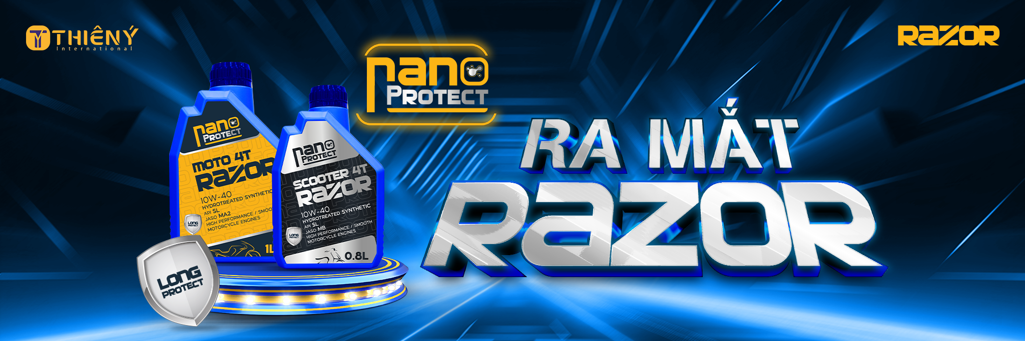 Dầu nhớt Razor Nano Protect xanh mới