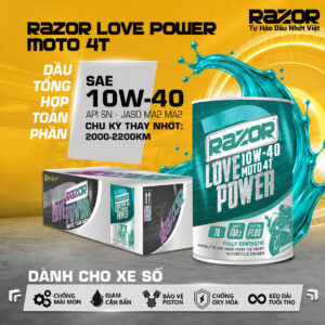 Dầu nhớt Razor Love Power Moto 4T - Cho xe số